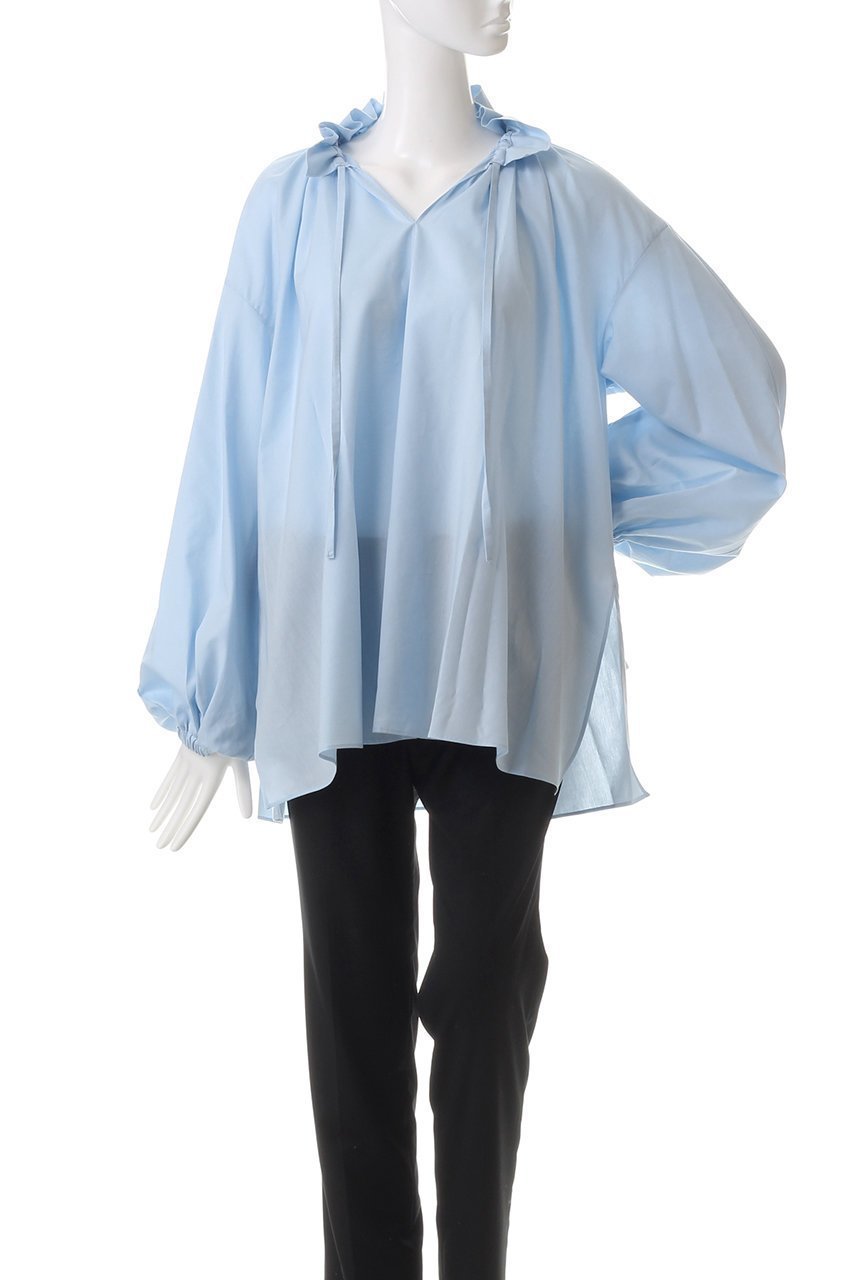 【ハウス オブ ロータス/HOUSE OF LOTUS】のドレープローンギャザーブラウス 人気、トレンドファッション・服の通販 founy(ファニー) 　ファッション　Fashion　レディースファッション　Fashion for Women　トップス・カットソー　Cut & Sew Tops　シャツ・ブラウス・オフィスカジュアル　Elegant Blouses & Button-Ups　ウォーム　Warm Fabric　ギャザー　Gathered, Ruffled　スタンド　Stand Collar, Upright Stand　スリット　Slit, Slit Detail　スリーブ　Sleeve, Long Sleeve / Short Sleeve　ドレープ　Drape, Draping Fabric　フェミニン　Feminine, Girly　フリル　Frill, Ruffle　ロング　Long, Long-Length　エレガント 上品　Elegant　other-2|ID: prp329100004088129 ipo3291000000034955783