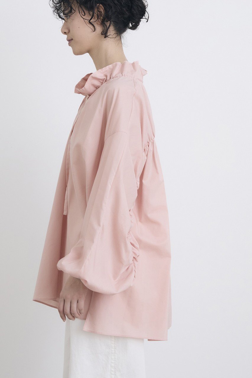 【ハウス オブ ロータス/HOUSE OF LOTUS】のドレープローンギャザーブラウス 人気、トレンドファッション・服の通販 founy(ファニー) 　ファッション　Fashion　レディースファッション　Fashion for Women　トップス・カットソー　Cut & Sew Tops　シャツ・ブラウス・オフィスカジュアル　Elegant Blouses & Button-Ups　ウォーム　Warm Fabric　ギャザー　Gathered, Ruffled　スタンド　Stand Collar, Upright Stand　スリット　Slit, Slit Detail　スリーブ　Sleeve, Long Sleeve / Short Sleeve　ドレープ　Drape, Draping Fabric　フェミニン　Feminine, Girly　フリル　Frill, Ruffle　ロング　Long, Long-Length　エレガント 上品　Elegant　other-7|ID: prp329100004088129 ipo3291000000034955791