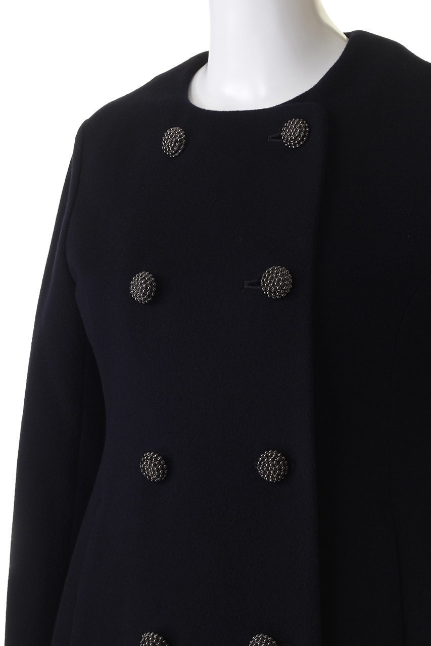 【エムダブリュー/MW】のSOFT WOOL ノーカラーダブルブレストコート 人気、トレンドファッション・服の通販 founy(ファニー) ファッション Fashion レディースファッション Fashion for Women アウター Coat / Outerwear Collection コート・ロングコート・ピーコート Long Coats, Peacoats & More シェイプ Shape, Slim Fit フレア Flare, Flared リュクス Luxury, Elegant, High-End, Chic ロング Long, Long-Length other-5|ID: prp329100004088152 ipo3291000000035831042