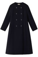 【エムダブリュー/MW】のSOFT WOOL ノーカラーダブルブレストコート 人気、トレンドファッション・服の通販 founy(ファニー) ファッション Fashion レディースファッション Fashion for Women アウター Coat / Outerwear Collection コート・ロングコート・ピーコート Long Coats, Peacoats & More シェイプ Shape, Slim Fit フレア Flare, Flared リュクス Luxury, Elegant, High-End, Chic ロング Long, Long-Length |ID:prp329100004088152