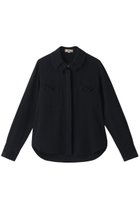 【エムダブリュー/MW】のバックサテン ダブルカラービジューボタンブラウス 人気、トレンドファッション・服の通販 founy(ファニー) ファッション Fashion レディースファッション Fashion for Women トップス・カットソー Cut & Sew Tops シャツ・ブラウス・オフィスカジュアル Elegant Blouses & Button-Ups バッグ Bags サテン Satin, Glossy Fabric シンプル Simple, Minimal スリーブ Sleeve, Long Sleeve / Short Sleeve ダブル Double, Double-Breasted ポケット Pocket, Pocket Detail リボン Ribbon, Bow ロング Long, Long-Length thumbnail ダークネイビー|ID: prp329100004088153 ipo3291000000036399164