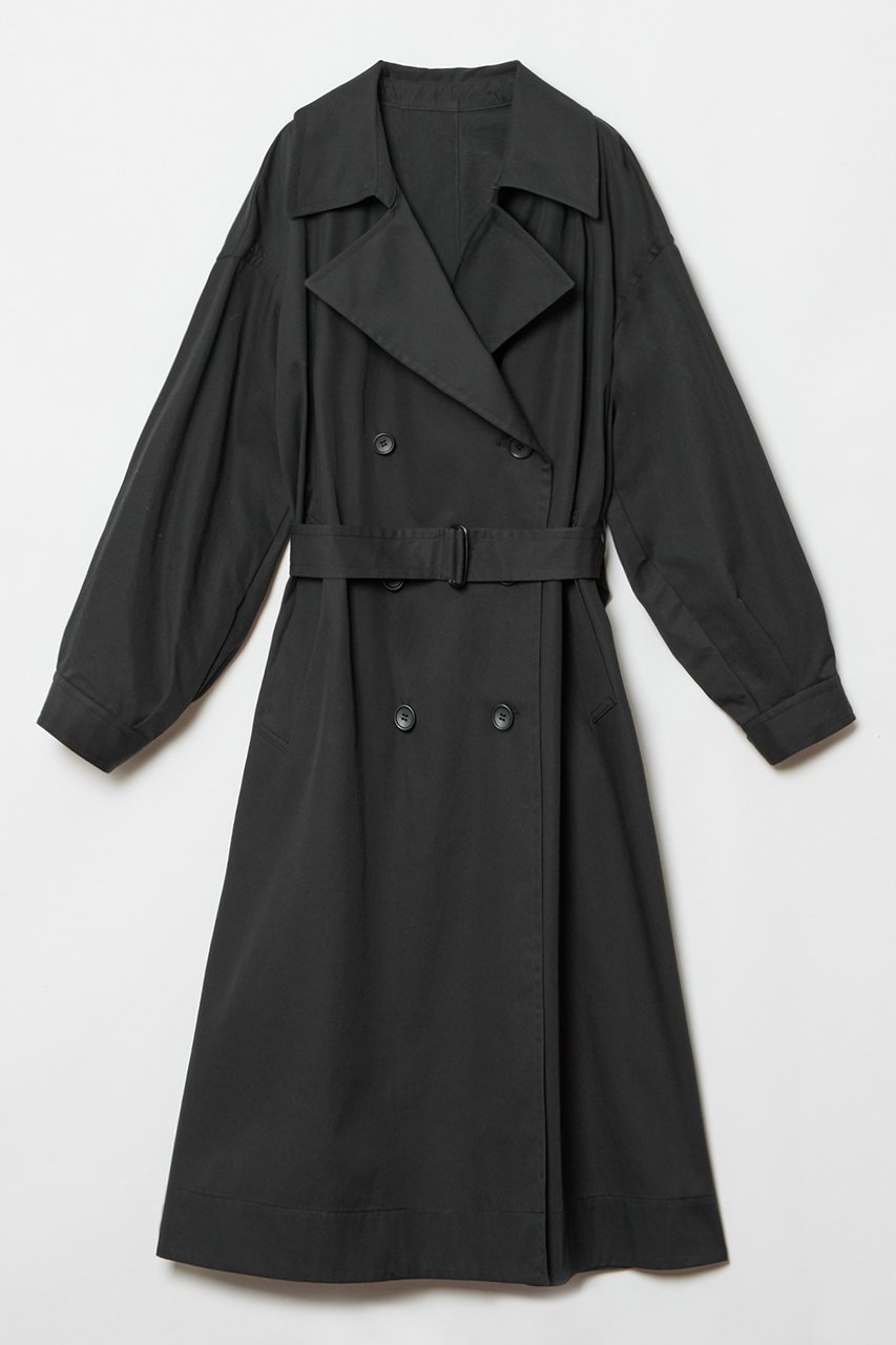 【ハウス オブ ロータス/HOUSE OF LOTUS】のニドムバイオチノボリュームスリーブコート インテリア・キッズ・メンズ・レディースファッション・服の通販 founy(ファニー) ファッション Fashion レディースファッション Fashion for Women アウター Coat / Outerwear Collection コート・ロングコート・ピーコート Long Coats, Peacoats & More なめらか Smooth, Silky Texture スーピマ Supima, Premium Cotton ツイル Twist, Twisted Detail ミリタリー Military, Army Style ロング Long, Long-Length 今季 This Season, Current Season ブラック|ID: prp329100004088154 ipo3291000000034952078