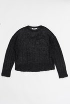 【プランク プロジェクト/PRANK PROJECT】のシアーモヘアロゴニット / Sheer Mohair Logo Knit BLK(ブラック)|ID:prp329100004089840