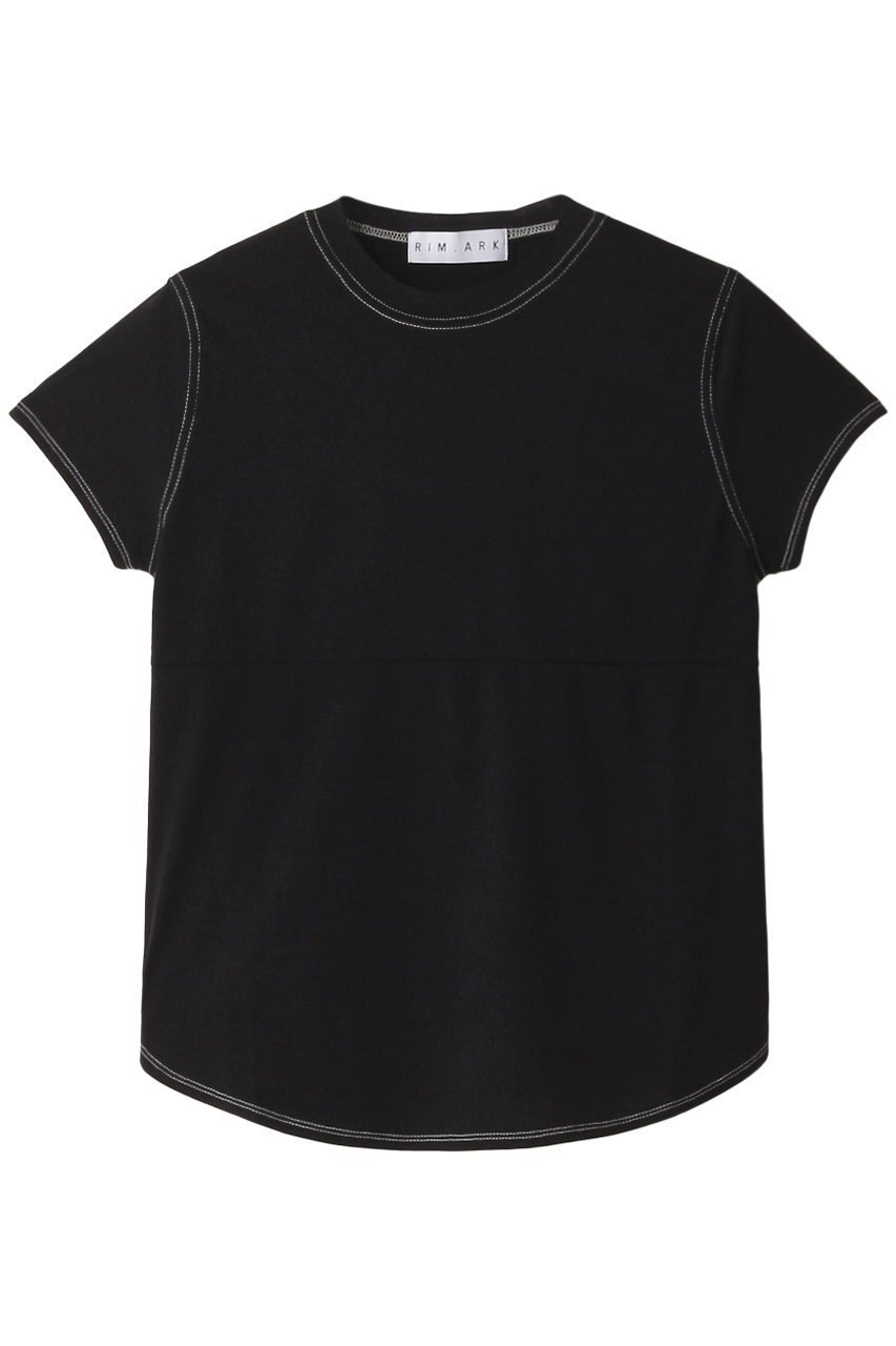 【リムアーク/RIM.ARK】のColor changing stitch T/SH/Tシャツ インテリア・キッズ・メンズ・レディースファッション・服の通販 founy(ファニー) 　ファッション　Fashion　レディースファッション　Fashion for Women　トップス・カットソー　Cut & Sew Tops　シャツ・ブラウス・オフィスカジュアル　Elegant Blouses & Button-Ups　ロングTシャツ・Tシャツ　Longline T-Shirts & Tees　カットソー・ベーシックTシャツ　Cut-and-Sewn Tops / Stretch Tees & Basics　カットソー　Cut and Sewn Top　コンパクト　Compact, Small Size　ショート　Short, Short Length　スリーブ　Sleeve, Long Sleeve / Short Sleeve　ベーシック　Basic, Essential　モダン　Modern, Contemporary　ワーク　Workwear, Utility Style　ブラック|ID: prp329100004089849 ipo3291000000032808976