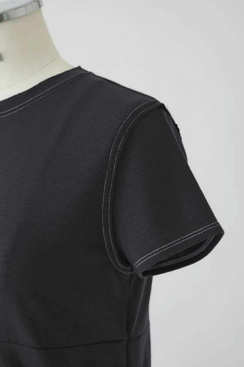 【リムアーク/RIM.ARK】のColor changing stitch T/SH/Tシャツ 人気、トレンドファッション・服の通販 founy(ファニー) 　ファッション　Fashion　レディースファッション　Fashion for Women　トップス・カットソー　Cut & Sew Tops　シャツ・ブラウス・オフィスカジュアル　Elegant Blouses & Button-Ups　ロングTシャツ・Tシャツ　Longline T-Shirts & Tees　カットソー・ベーシックTシャツ　Cut-and-Sewn Tops / Stretch Tees & Basics　カットソー　Cut and Sewn Top　コンパクト　Compact, Small Size　ショート　Short, Short Length　スリーブ　Sleeve, Long Sleeve / Short Sleeve　ベーシック　Basic, Essential　モダン　Modern, Contemporary　ワーク　Workwear, Utility Style　other-4|ID: prp329100004089849 ipo3291000000032808981