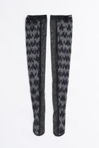 【プランク プロジェクト/PRANK PROJECT】のフラワーモチーフレースニーハイソックス / Flower Motif Lace Knee Hi BLK(ブラック)|ID: prp329100004089850 ipo3291000000032827525