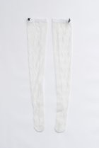 【プランク プロジェクト/PRANK PROJECT】のフラワーモチーフレースニーハイソックス / Flower Motif Lace Knee Hi WHT(ホワイト)|ID: prp329100004089850 ipo3291000000032827527