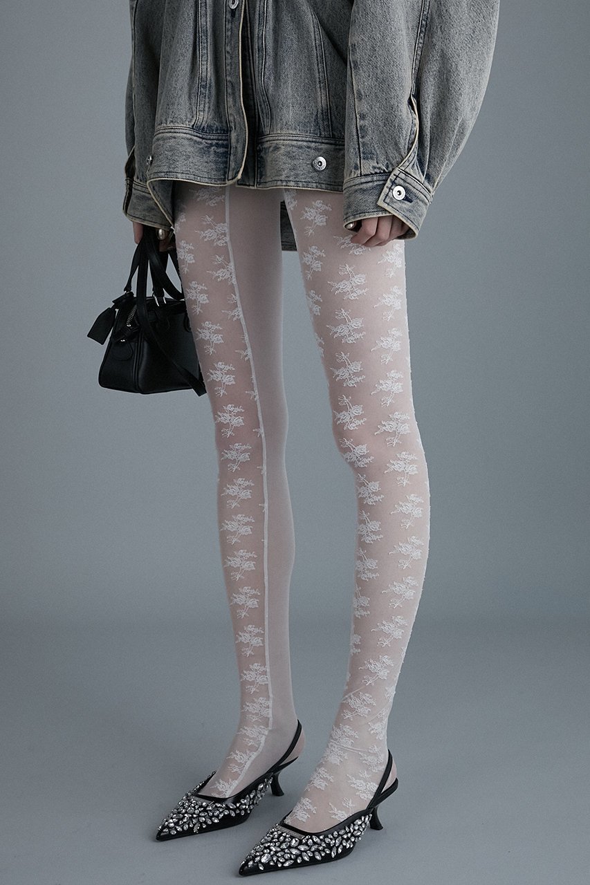 【プランク プロジェクト/PRANK PROJECT】のフラワーモチーフレースタイツ / Flower Motif Lace Tights 人気、トレンドファッション・服の通販 founy(ファニー) 　ファッション　Fashion　レディースファッション　Fashion for Women　タイツ＆レッグウェア&美脚効果　Tights & Sheer Legwear　レッグウェア・ストッキング　Legwear & Hosiery　おすすめ　Recommended / Our Picks　ストッキング　Stockings, Sheer Tights　タイツ　Tights, Legwear　フィット　Fit, Slim Fit　レース　Lace, Lace Fabric　再入荷　Restock / Back in Stock　other-3|ID: prp329100004089851 ipo3291000000032802160