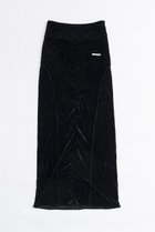 【プランク プロジェクト/PRANK PROJECT】のオープンファスナーベロアスカート / Open Fastener Velvet Skirt BLK(ブラック)|ID: prp329100004089853 ipo3291000000027695110