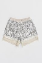 【プランク プロジェクト/PRANK PROJECT】のスパンコールレースショートパンツ / Spangle Lace Short Pants SLV(シルバー)|ID: prp329100004089857 ipo3291000000027695126