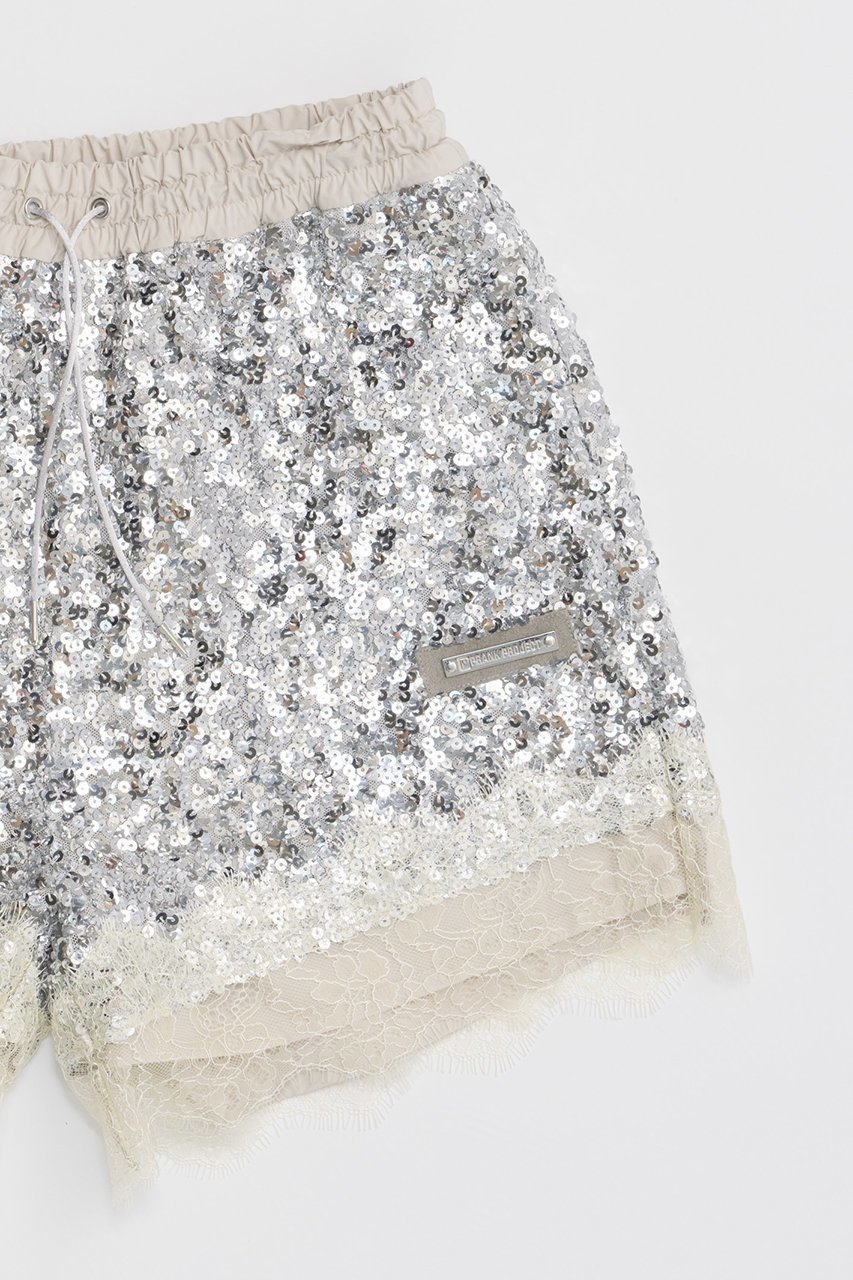 【プランク プロジェクト/PRANK PROJECT】のスパンコールレースショートパンツ / Spangle Lace Short Pants 人気、トレンドファッション・服の通販 founy(ファニー) 　ファッション　Fashion　レディースファッション　WOMEN　パンツ　Pants　ハーフ / ショートパンツ　Short Pants　コンビ　Combination　ショート　Short　スカラップ　Scalloped　スパンコール　Sequins　ランダム　Random　レース　Race　other-2|ID: prp329100004089857 ipo3291000000031416636