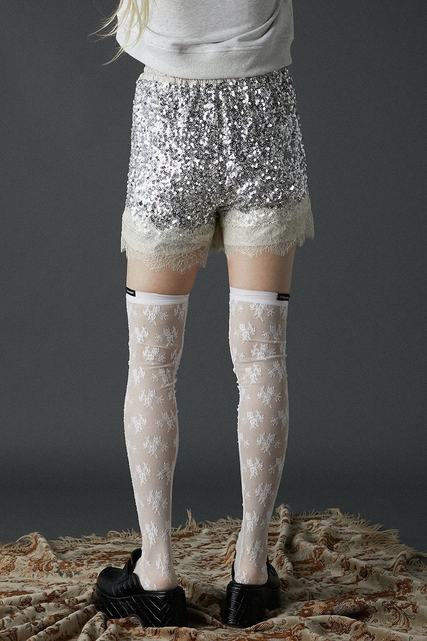 【プランク プロジェクト/PRANK PROJECT】のスパンコールレースショートパンツ / Spangle Lace Short Pants 人気、トレンドファッション・服の通販 founy(ファニー) 　ファッション　Fashion　レディースファッション　WOMEN　パンツ　Pants　ハーフ / ショートパンツ　Short Pants　コンビ　Combination　ショート　Short　スカラップ　Scalloped　スパンコール　Sequins　ランダム　Random　レース　Race　other-8|ID: prp329100004089857 ipo3291000000031416648