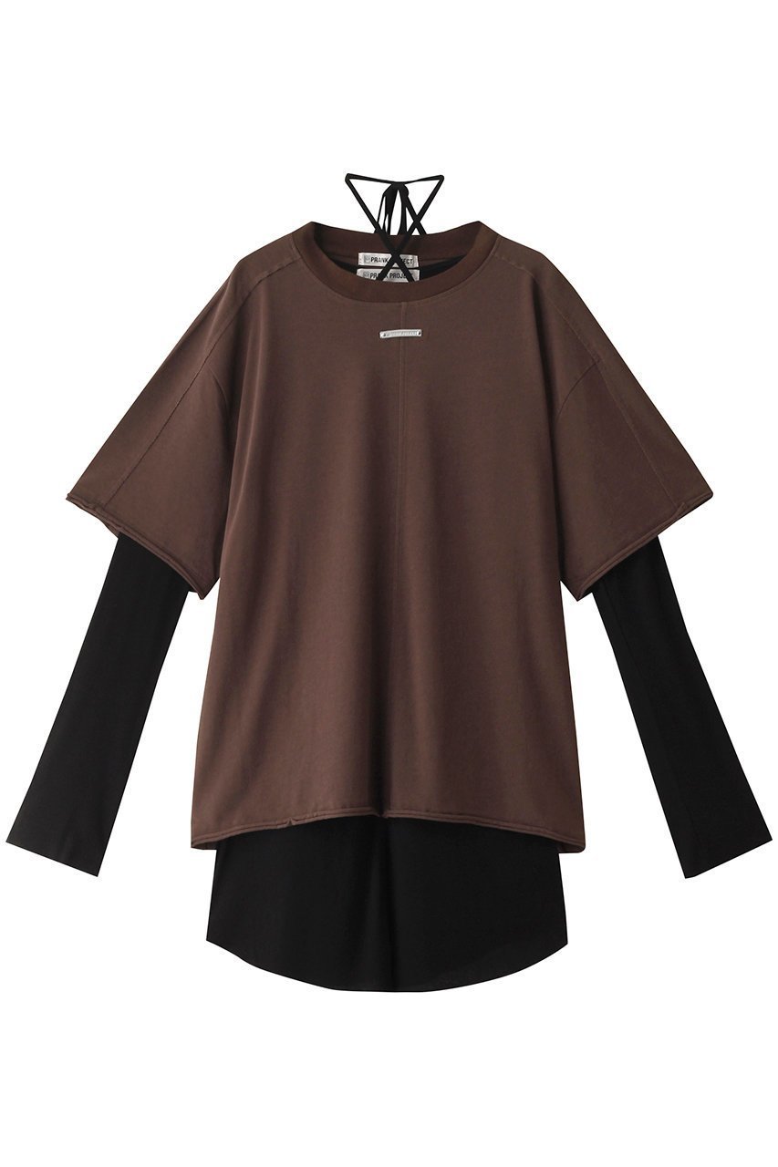 【プランク プロジェクト/PRANK PROJECT】のシアーテレコレイヤーオーバートップ / Sheer Teleco Layer Over Top 人気、トレンドファッション・服の通販 founy(ファニー) 　ファッション　Fashion　レディースファッション　Fashion for Women　トップス・カットソー　Cut & Sew Tops　シャツ・ブラウス・オフィスカジュアル　Elegant Blouses & Button-Ups　ロングTシャツ・Tシャツ　Longline T-Shirts & Tees　カットソー・ベーシックTシャツ　Cut-and-Sewn Tops / Stretch Tees & Basics　おすすめ　Recommended / Our Picks　インナー　Innerwear　スリーブ　Sleeve, Long Sleeve / Short Sleeve　チュニック　Tunic, Long Top　ツイル　Twist, Twisted Detail　テレコ　Ribbed, Rib Stitch　フロント　Front, Front Design　ロング　Long, Long-Length　ヴィンテージ　Vintage Style　半袖　Short Sleeve, Half Sleeve　長袖　Long Sleeve, Full Sleeve　 other-1|ID: prp329100004089861 ipo3291000000032912369