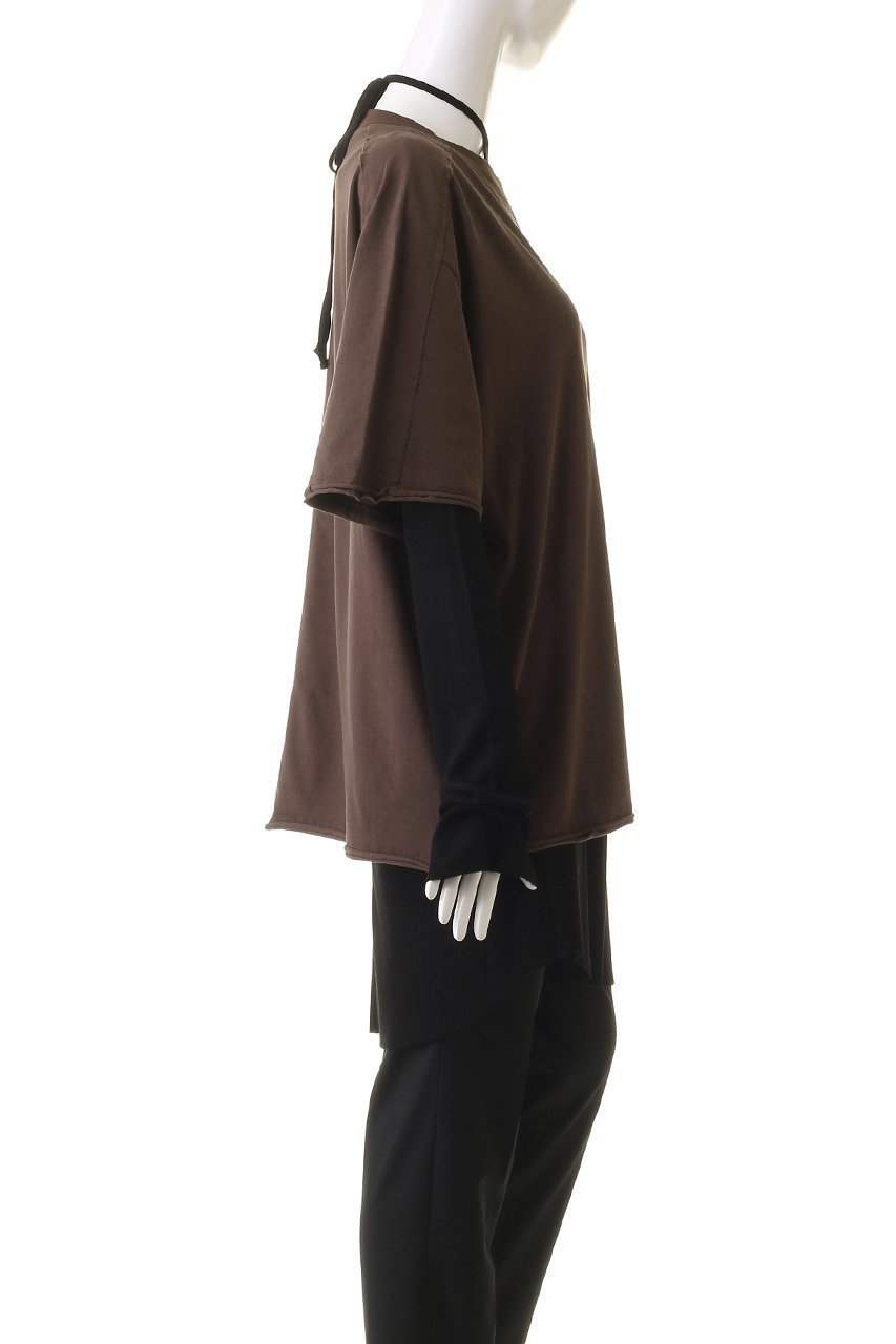 【プランク プロジェクト/PRANK PROJECT】のシアーテレコレイヤーオーバートップ / Sheer Teleco Layer Over Top 人気、トレンドファッション・服の通販 founy(ファニー) 　ファッション　Fashion　レディースファッション　Fashion for Women　トップス・カットソー　Cut & Sew Tops　シャツ・ブラウス・オフィスカジュアル　Elegant Blouses & Button-Ups　ロングTシャツ・Tシャツ　Longline T-Shirts & Tees　カットソー・ベーシックTシャツ　Cut-and-Sewn Tops / Stretch Tees & Basics　おすすめ　Recommended / Our Picks　インナー　Innerwear　スリーブ　Sleeve, Long Sleeve / Short Sleeve　チュニック　Tunic, Long Top　ツイル　Twist, Twisted Detail　テレコ　Ribbed, Rib Stitch　フロント　Front, Front Design　ロング　Long, Long-Length　ヴィンテージ　Vintage Style　半袖　Short Sleeve, Half Sleeve　長袖　Long Sleeve, Full Sleeve　other-3|ID: prp329100004089861 ipo3291000000032912398