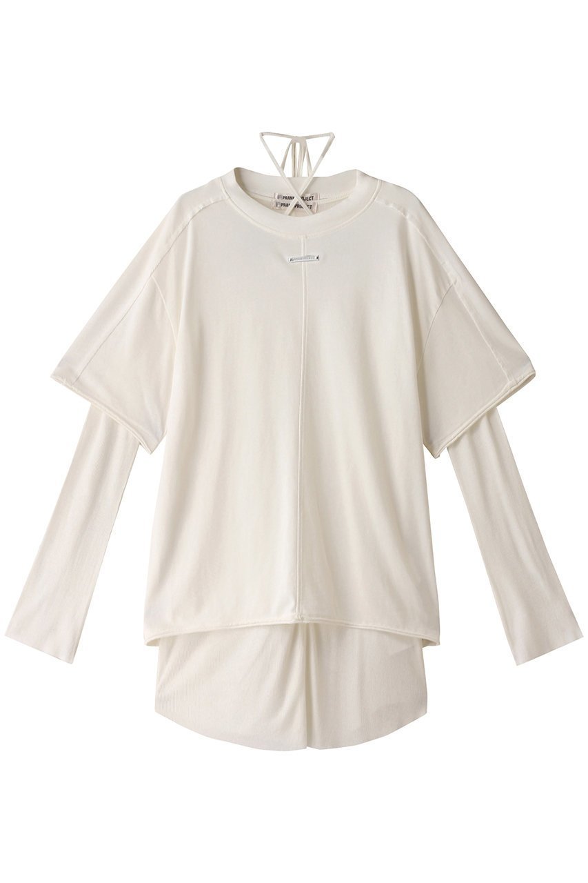 【プランク プロジェクト/PRANK PROJECT】のシアーテレコレイヤーオーバートップ / Sheer Teleco Layer Over Top インテリア・キッズ・メンズ・レディースファッション・服の通販 founy(ファニー) ファッション Fashion レディースファッション Fashion for Women トップス・カットソー Cut & Sew Tops シャツ・ブラウス・オフィスカジュアル Elegant Blouses & Button-Ups ロングTシャツ・Tシャツ Longline T-Shirts & Tees カットソー・ベーシックTシャツ Cut-and-Sewn Tops / Stretch Tees & Basics おすすめ Recommended / Our Picks インナー Innerwear スリーブ Sleeve, Long Sleeve / Short Sleeve チュニック Tunic, Long Top ツイル Twist, Twisted Detail テレコ Ribbed, Rib Stitch フロント Front, Front Design ロング Long, Long-Length ヴィンテージ Vintage Style 半袖 Short Sleeve, Half Sleeve 長袖 Long Sleeve, Full Sleeve WHT(ホワイト)|ID: prp329100004089861 ipo3291000000034421456