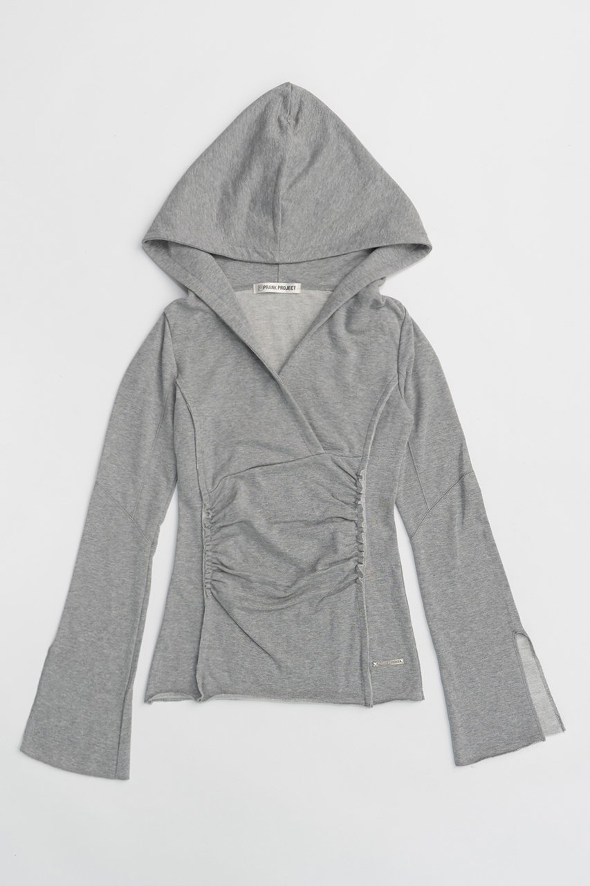 【プランク プロジェクト/PRANK PROJECT】のドレープフーディトップス / Drape Hoodie Top インテリア・キッズ・メンズ・レディースファッション・服の通販 founy(ファニー) 　ファッション　Fashion　レディースファッション　Fashion for Women　トップス・カットソー　Cut & Sew Tops　シャツ・ブラウス・オフィスカジュアル　Elegant Blouses & Button-Ups　レディースパーカー・カジュアルフーディー　Casual Hoodies & Sweatshirts　ロングTシャツ・Tシャツ　Longline T-Shirts & Tees　スウェット・クルーネックトップス　Sweatshirts & Crewnecks / Relaxed Fit Sweat Tops　カットソー・ベーシックTシャツ　Cut-and-Sewn Tops / Stretch Tees & Basics　ドレープ　Drape, Draping Fabric　ビッグ　Big, Oversized　GRY(グレー)|ID: prp329100004089863 ipo3291000000032896954