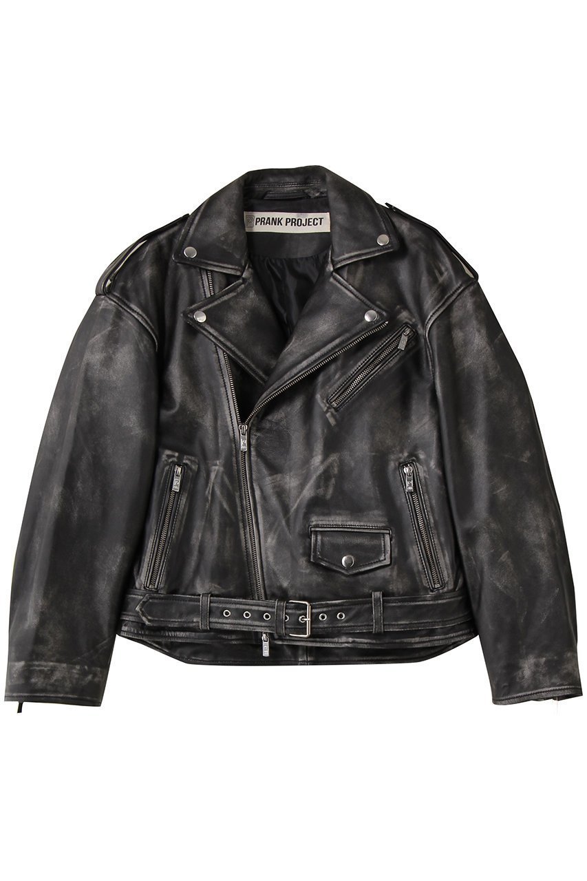 【プランク プロジェクト/PRANK PROJECT】のラブオフCOWレザーライダースジャケット / Rub Off COW Leather Riders インテリア・キッズ・メンズ・レディースファッション・服の通販 founy(ファニー) 　ファッション　Fashion　レディースファッション　Fashion for Women　アウター　Coat / Outerwear Collection　レディースジャケット・軽アウター　Jackets　ライダースジャケット / レザースタイル　Riders Jackets & Biker Style　オイル　Body Oil　ジャケット　Jacket, Outerwear　バランス　Balance, Style Balance　ベーシック　Basic, Essential　ライダース　Riders　BLK(ブラック)|ID: prp329100004089896 ipo3291000000036567208