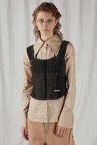 【プランク プロジェクト/PRANK PROJECT】のモールジャガードビスチェ / Mole Jacquard Bustier 人気、トレンドファッション・服の通販 founy(ファニー) ファッション Fashion レディースファッション WOMEN トップス・カットソー Tops/Tshirt キャミソール / ノースリーブ No Sleeves シャツ/ブラウス Shirts/Blouses ビスチェ Bustier カットソー Cut And Sew クラシック Classic コーデュロイ Corduroy ジャカード Jacquard ドッキング Docking ノースリーブ No Sleeve パッチワーク Patchwork ビスチェ Bustier フロント Front ベロア Velor エレガント 上品 Elegant 畦 Ridge thumbnail C.GRY(チャコールグレー)|ID: prp329100004089901 ipo3291000000027695292