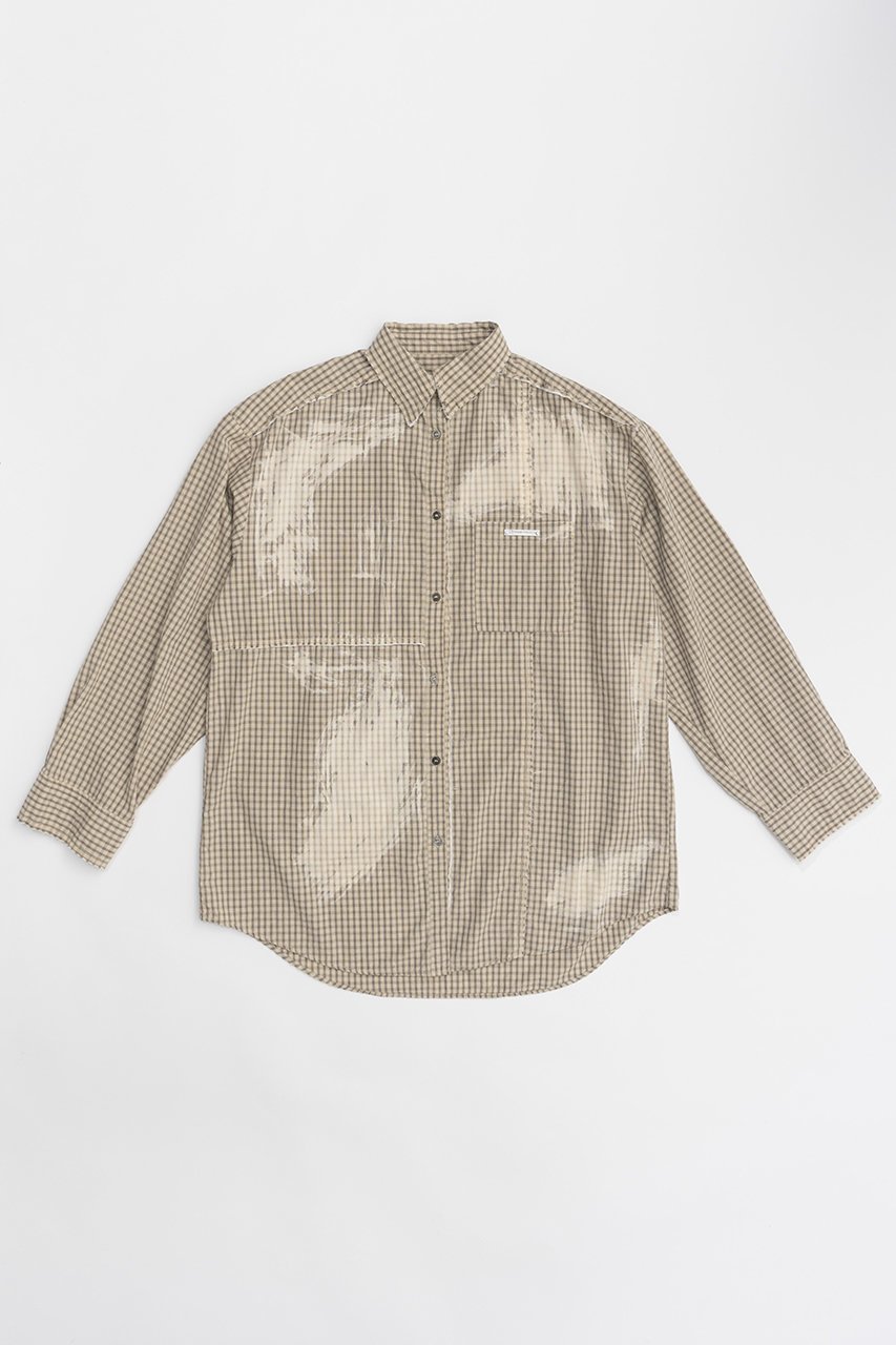 【プランク プロジェクト/PRANK PROJECT】のカットオフブリーチチェックシャツ / Cut-off Bleached Check Shirt インテリア・キッズ・メンズ・レディースファッション・服の通販 founy(ファニー) 　ファッション　Fashion　レディースファッション　Fashion for Women　トップス・カットソー　Cut & Sew Tops　シャツ・ブラウス・オフィスカジュアル　Elegant Blouses & Button-Ups　おすすめ　Recommended / Our Picks　シンプル　Simple, Minimal　スリーブ　Sleeve, Long Sleeve / Short Sleeve　チェック　Check, Plaid, Tartan　ブリーチ　Bleach, Washed Finish　ロング　Long, Long-Length　IVR(アイボリー)|ID: prp329100004089902 ipo3291000000032901894