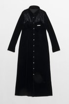 【プランク プロジェクト/PRANK PROJECT】のベロアコンビシャツワンピース / Velour Combi Shirt Dress BLK(ブラック)|ID: prp329100004089905 ipo3291000000027695305