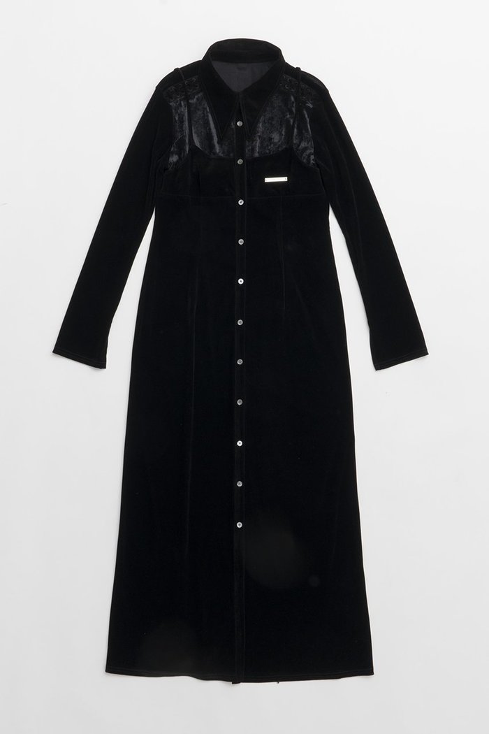 【プランク プロジェクト/PRANK PROJECT】のベロアコンビシャツワンピース / Velour Combi Shirt Dress インテリア・キッズ・メンズ・レディースファッション・服の通販 founy(ファニー) https://founy.com/ ファッション Fashion レディースファッション Fashion for Women ワンピース Dresses フォーマル・パーティードレス・結婚式用ドレス Elegant & Casual Dresses シャツワンピース / 1枚で着映えコーデ Shirt Dresses チュニック Tunic Tops & Dresses チュニック Tunic, Long Top ベロア Velour, Soft Velvet マキシ Maxi, Full Length メッシュ Mesh, Net Fabric レース Lace, Lace Fabric ロング Long, Long-Length 羽織 Haori, Light Jacket |ID: prp329100004089905 ipo3291000000032892873