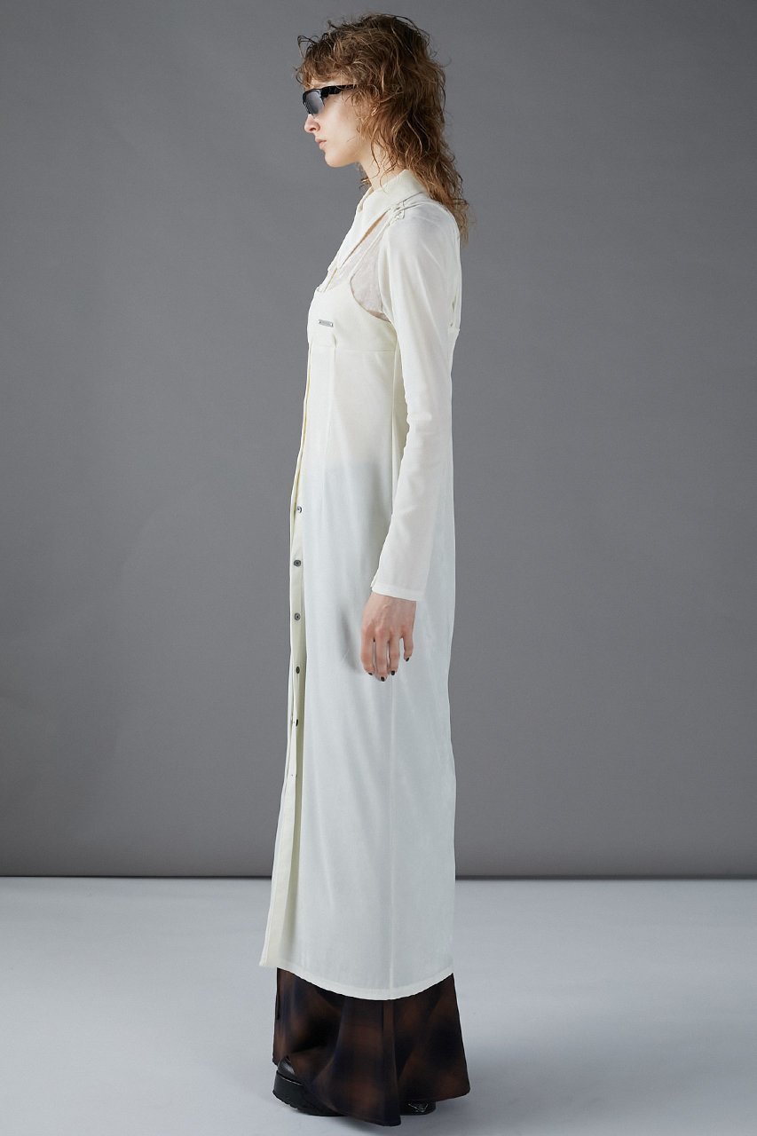 【プランク プロジェクト/PRANK PROJECT】のベロアコンビシャツワンピース / Velour Combi Shirt Dress 人気、トレンドファッション・服の通販 founy(ファニー) 　ファッション　Fashion　レディースファッション　Fashion for Women　ワンピース　Dresses　フォーマル・パーティードレス・結婚式用ドレス　Elegant & Casual Dresses　シャツワンピース / 1枚で着映えコーデ　Shirt Dresses　チュニック　Tunic Tops & Dresses　チュニック　Tunic, Long Top　ベロア　Velour, Soft Velvet　マキシ　Maxi, Full Length　メッシュ　Mesh, Net Fabric　レース　Lace, Lace Fabric　ロング　Long, Long-Length　羽織　Haori, Light Jacket　other-5|ID: prp329100004089905 ipo3291000000032892893