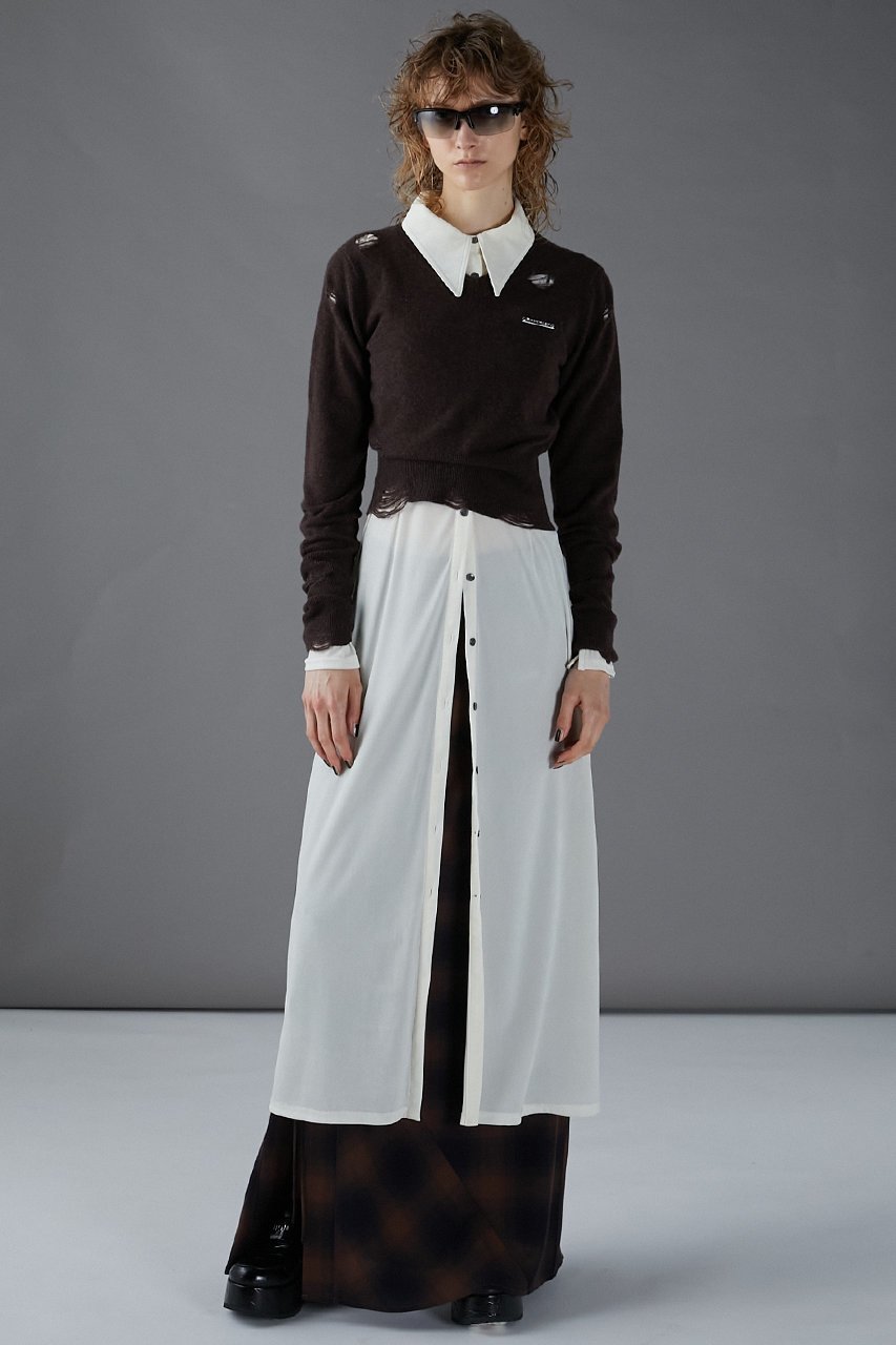 【プランク プロジェクト/PRANK PROJECT】のベロアコンビシャツワンピース / Velour Combi Shirt Dress 人気、トレンドファッション・服の通販 founy(ファニー) 　ファッション　Fashion　レディースファッション　Fashion for Women　ワンピース　Dresses　フォーマル・パーティードレス・結婚式用ドレス　Elegant & Casual Dresses　シャツワンピース / 1枚で着映えコーデ　Shirt Dresses　チュニック　Tunic Tops & Dresses　チュニック　Tunic, Long Top　ベロア　Velour, Soft Velvet　マキシ　Maxi, Full Length　メッシュ　Mesh, Net Fabric　レース　Lace, Lace Fabric　ロング　Long, Long-Length　羽織　Haori, Light Jacket　other-6|ID: prp329100004089905 ipo3291000000032892896