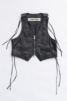 【プランク プロジェクト/PRANK PROJECT】のレザーバイカーベスト / Leather Biker Vest 人気、トレンドファッション・服の通販 founy(ファニー) ファッション Fashion レディースファッション WOMEN アウター Coat Outerwear ジャケット Jackets コンパクト Compact ジャケット Jacket スウェット Sweat ベスト Vest ポケット Pocket NEW・新作・新着・新入荷 New Arrivals thumbnail BLK(ブラック)|ID: prp329100004089907 ipo3291000000027695313