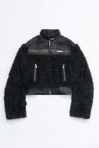 【プランク プロジェクト/PRANK PROJECT】のフェイクレザーコンビファージャケット / Faux Leather Combi Fur Jack BLK(ブラック)|ID: prp329100004089909 ipo3291000000027695318