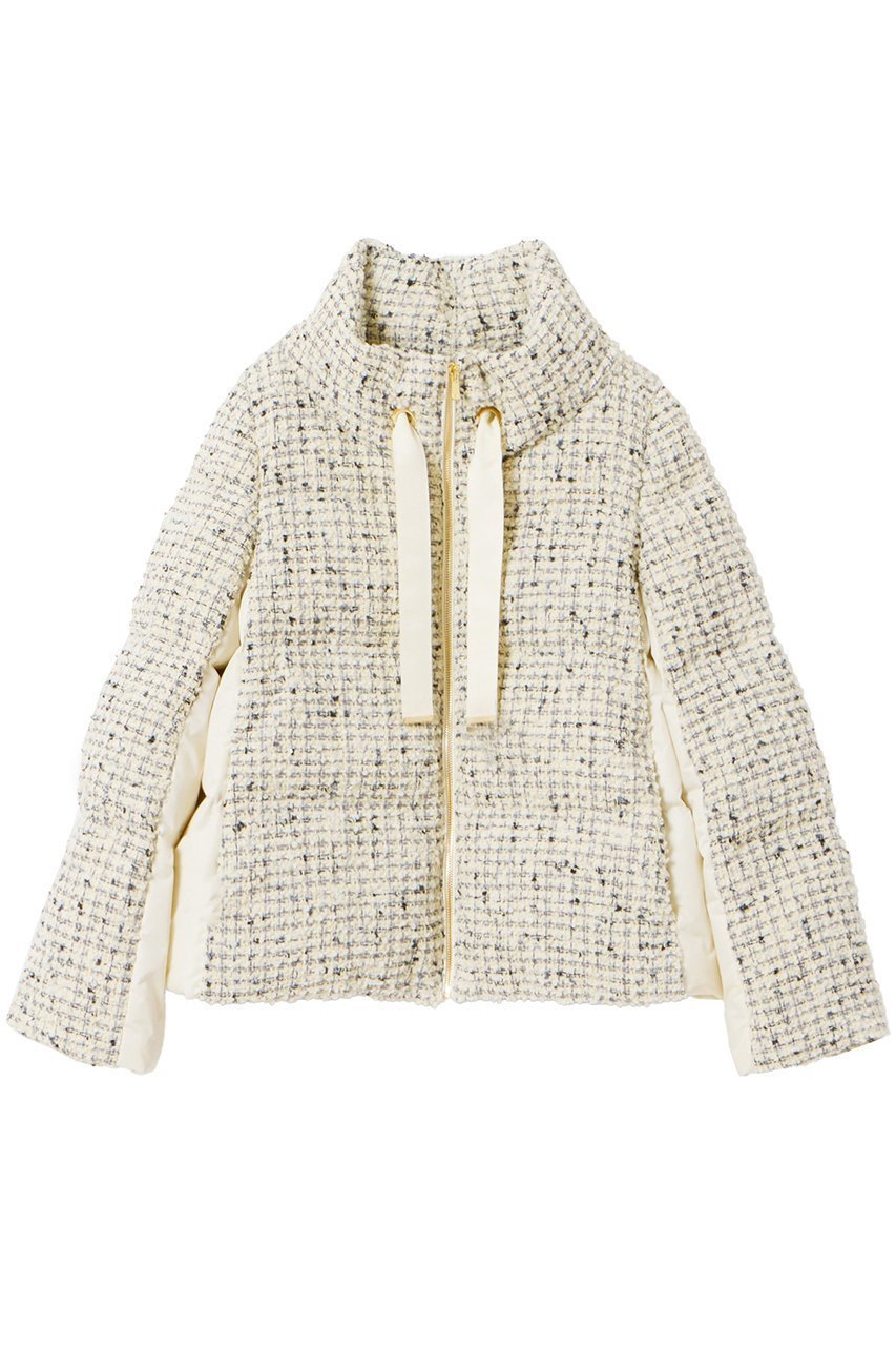 【アナイ/ANAYI】のリングツイードスタンドダウンコート インテリア・キッズ・メンズ・レディースファッション・服の通販 founy(ファニー) 　ファッション　Fashion　レディースファッション　Fashion for Women　アウター　Coat / Outerwear Collection　コート・ロングコート・ピーコート　Long Coats, Peacoats & More　ダウンジャケット・軽量ダウン　Warm & Lightweight Down Jackets　イタリア　Italy　ウォーム　Warm Fabric　スタンド　Stand Collar, Upright Stand　タフタ　Taffeta, Structured Fabric　ダウン　Down, Puffer　ツイード　Twill, Twill Weave　冬　Winter / This Winter　防寒　Cold Protection, Winter-Ready　ホワイト|ID: prp329100004092527 ipo3291000000032939714