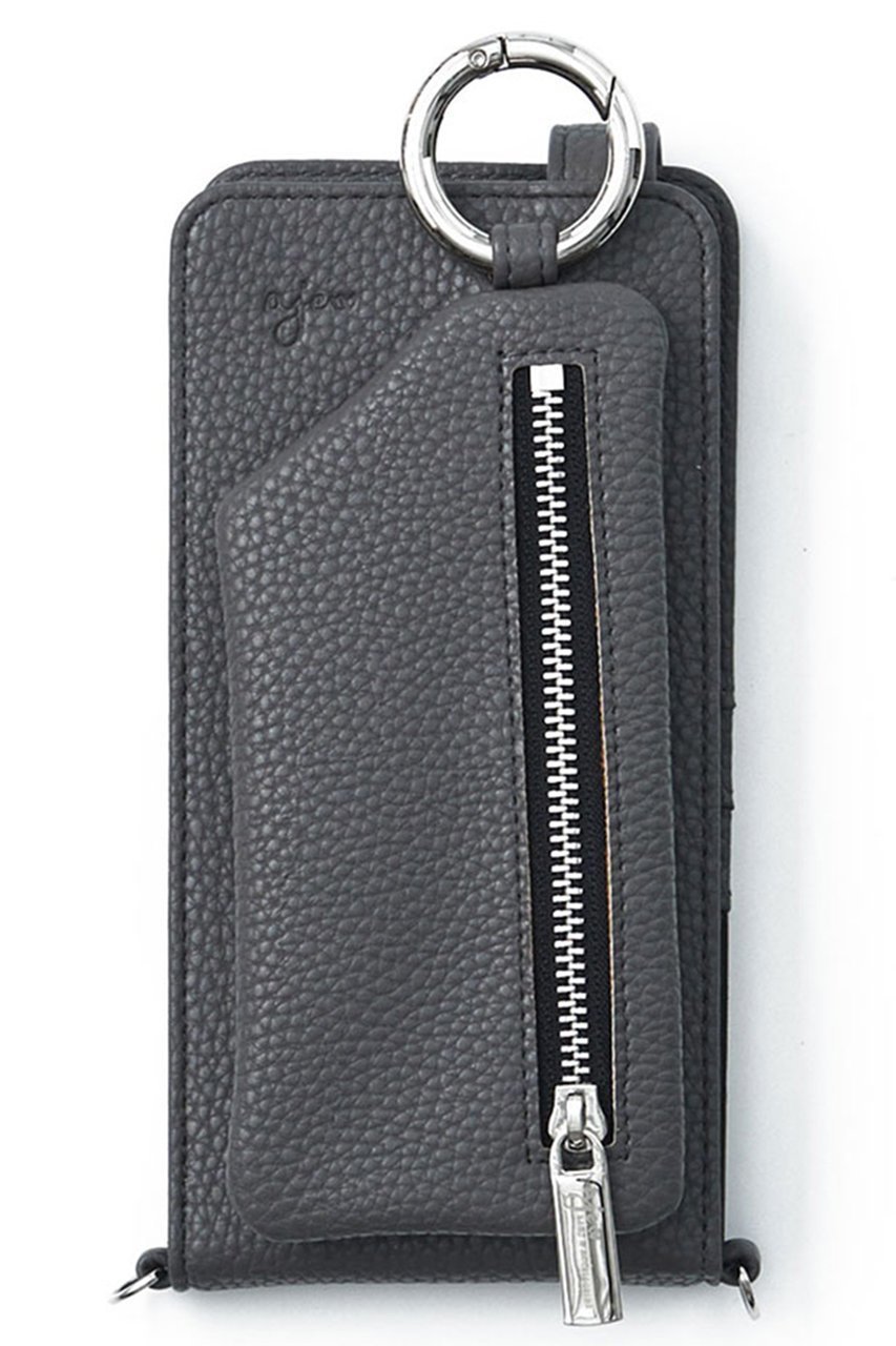 【エジュー/ajew】のajew vertical zipphone case shoulder インテリア・キッズ・メンズ・レディースファッション・服の通販 founy(ファニー) 　ファッション　Fashion　レディースファッション　WOMEN　iPhone アイフォーン　Iphone　カメラ　Camera　ショルダー　Shoulder　再入荷　Restock/Back In Stock/Re Arrival　手帳　Pocket Book　グレー|ID: prp329100004092533 ipo3291000000027726979