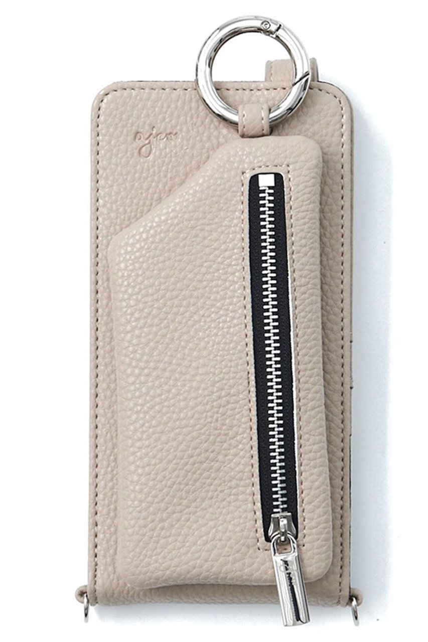 【エジュー/ajew】のajew vertical zipphone case shoulder インテリア・キッズ・メンズ・レディースファッション・服の通販 founy(ファニー) 　ファッション　Fashion　レディースファッション　WOMEN　iPhone アイフォーン　Iphone　カメラ　Camera　ショルダー　Shoulder　再入荷　Restock/Back In Stock/Re Arrival　手帳　Pocket Book　ベージュ|ID: prp329100004092533 ipo3291000000027726980