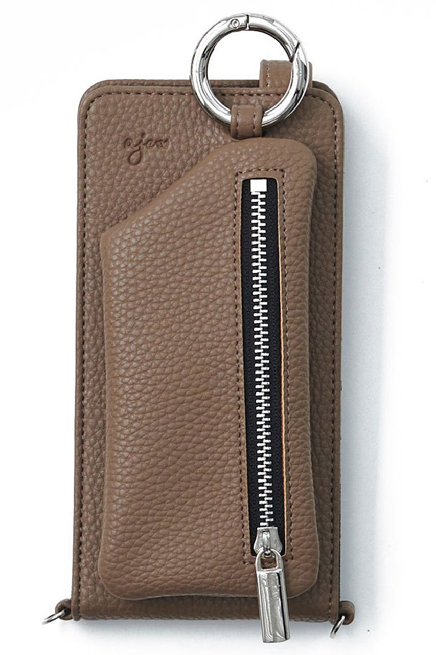 【エジュー/ajew】のajew vertical zipphone case shoulder インテリア・キッズ・メンズ・レディースファッション・服の通販 founy(ファニー) 　ファッション　Fashion　レディースファッション　WOMEN　iPhone アイフォーン　Iphone　カメラ　Camera　ショルダー　Shoulder　再入荷　Restock/Back In Stock/Re Arrival　手帳　Pocket Book　ブラウン|ID: prp329100004092533 ipo3291000000027726985