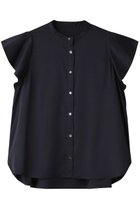 【スリー ドッツ/three dots】のシルキーツイル フレアスリーブトップス 大人の最旬トレンドファッション＆コーディネート founy(ファウニー) ファッション Fashion レディースファッション Fashion for Women トップス・カットソー Cut & Sew Tops シャツ・ブラウス・オフィスカジュアル Elegant Blouses & Button-Ups おすすめ Recommended / Our Picks インナー Innerwear サテン Satin, Glossy Fabric ショート Short, Short Length スリーブ Sleeve, Long Sleeve / Short Sleeve セットアップ Set-Up, Coordinated Outfit ツイル Twist, Twisted Detail フェミニン Feminine, Girly フレア Flare, Flared thumbnail ネイビー|ID: prp329100004092537 ipo3291000000036724225