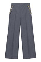 【アナイ/ANAYI】のウールデニムライクマリンパンツ 人気、トレンドファッション・服の通販 founy(ファニー) ファッション Fashion レディースファッション Fashion for Women パンツ Pants & Trousers シャンブレー Chambray, Denim-Like Fabric ツイル Twist, Twisted Detail デニム Denim, Jeans Material ポケット Pocket, Pocket Detail ワイド Wide, Wide Fit thumbnail ブルー|ID: prp329100004092539 ipo3291000000032942382