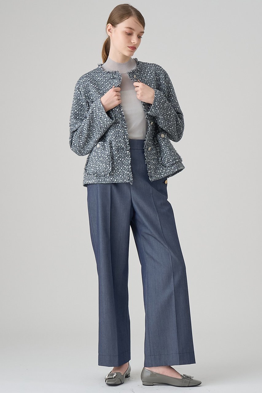 【アナイ/ANAYI】のウールデニムライクマリンパンツ 人気、トレンドファッション・服の通販 founy(ファニー) 　ファッション　Fashion　レディースファッション　Fashion for Women　パンツ　Pants & Trousers　シャンブレー　Chambray, Denim-Like Fabric　ツイル　Twist, Twisted Detail　デニム　Denim, Jeans Material　ポケット　Pocket, Pocket Detail　ワイド　Wide, Wide Fit　再入荷　Restock / Back in Stock　other-8|ID: prp329100004092539 ipo3291000000035052369