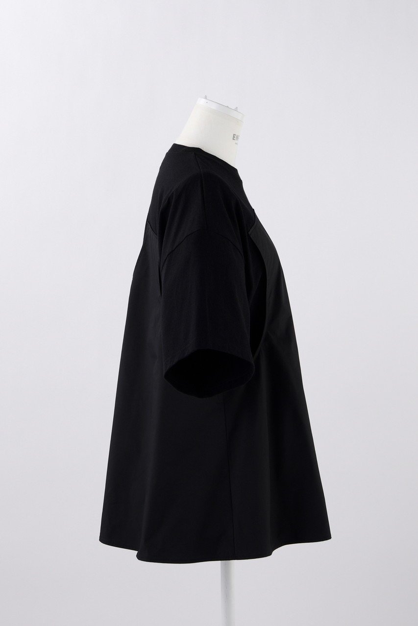 【エンフォルド/ENFOLD】のソフト天竺 Combi フレアT/SH Tシャツ 人気、トレンドファッション・服の通販 founy(ファニー) 　ファッション　Fashion　レディースファッション　Fashion for Women　トップス・カットソー　Cut & Sew Tops　シャツ・ブラウス・オフィスカジュアル　Elegant Blouses & Button-Ups　ロングTシャツ・Tシャツ　Longline T-Shirts & Tees　カットソー・ベーシックTシャツ　Cut-and-Sewn Tops / Stretch Tees & Basics　カットソー　Cut and Sewn Top　ショート　Short, Short Length　ストレッチ　Stretch, Stretchy Fabric　スリーブ　Sleeve, Long Sleeve / Short Sleeve　セットアップ　Set-Up, Coordinated Outfit　タフタ　Taffeta, Structured Fabric　ドッキング　Docking, Mixed Material　フレア　Flare, Flared　other-4|ID: prp329100004093562 ipo3291000000036665080