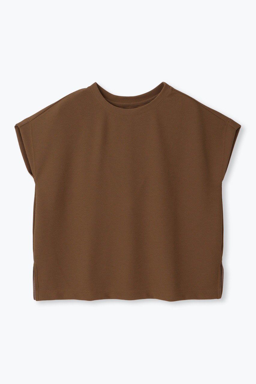 【レリル/lelill】の【UVカット】【吸湿速乾】ハイテクワッフル ワイドT インテリア・キッズ・メンズ・レディースファッション・服の通販 founy(ファニー) 　ファッション　Fashion　レディースファッション　Fashion for Women　トップス・カットソー　Cut & Sew Tops　シャツ・ブラウス・オフィスカジュアル　Elegant Blouses & Button-Ups　ロングTシャツ・Tシャツ　Longline T-Shirts & Tees　カットソー・ベーシックTシャツ　Cut-and-Sewn Tops / Stretch Tees & Basics　ショート　Short, Short Length　スリーブ　Sleeve, Long Sleeve / Short Sleeve　ワイド　Wide, Wide Fit　ワッフル　Waffle, Waffle Knit　夏　Summer　定番　Standard, Basic Item　タン/キャメル|ID: prp329100004093574 ipo3291000000032807596