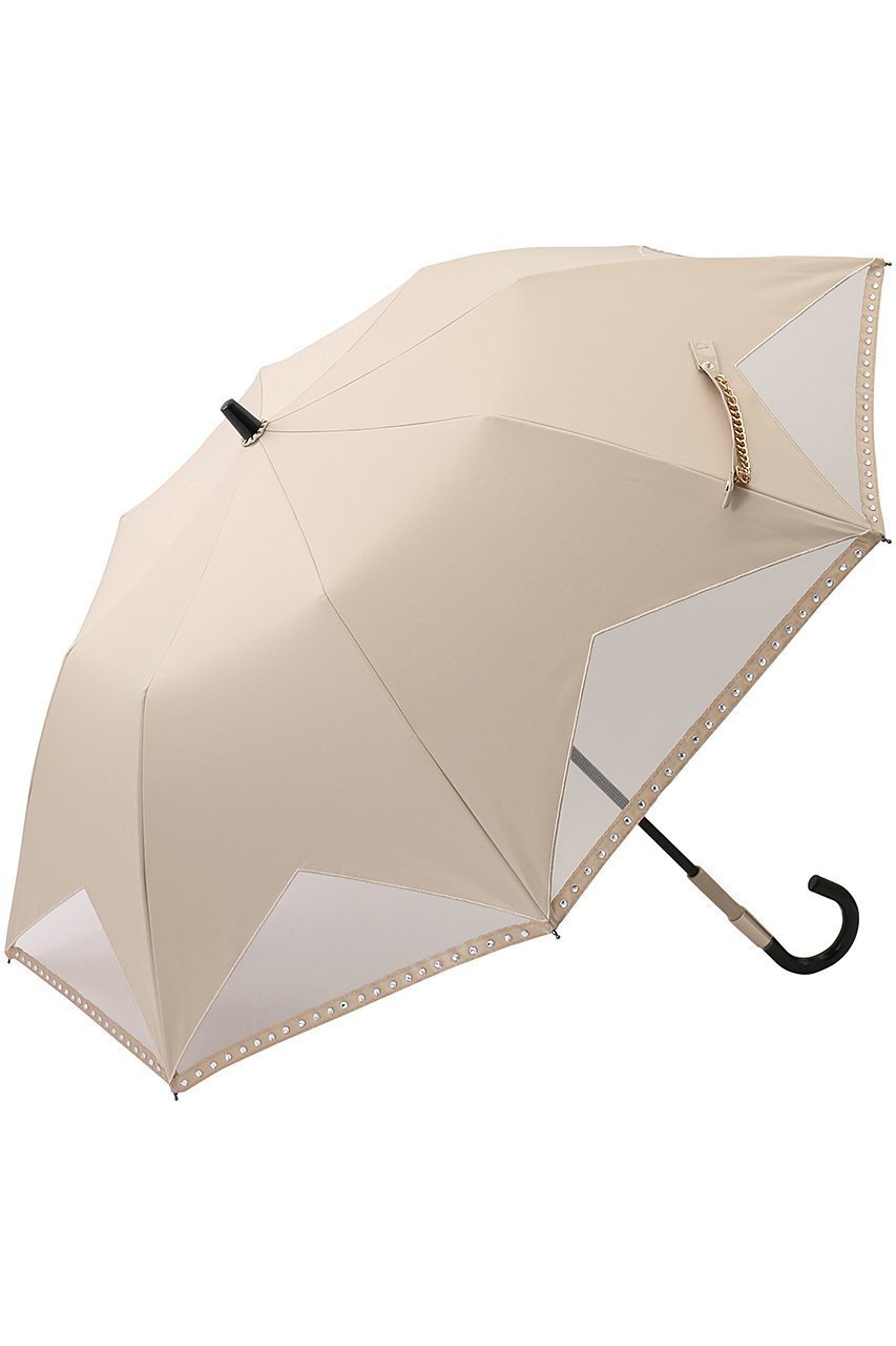 【ムーンバット/MOONBAT】の【Sun dress】ビジュースタッズ 晴雨兼用日傘 2段折りたたみ傘 インテリア・キッズ・メンズ・レディースファッション・服の通販 founy(ファニー) 　ファッション　Fashion　レディースファッション　Fashion for Women　ワンピース　Dresses　フォーマル・パーティードレス・結婚式用ドレス　Elegant & Casual Dresses　レイングッズ・傘・晴雨兼用傘　Umbrellas & Rain Gear　アクセサリー　Fashion Accessories　エレガント 上品　Elegant　ハンカチ　Handkerchief, Hanky　傘　Umbrella, Parasol　夏　Summer　定番　Standard, Basic Item　日傘　Parasol, UV Umbrella　時計　Watch, Wristwatch　ベージュ|ID: prp329100004093578 ipo3291000000035348920