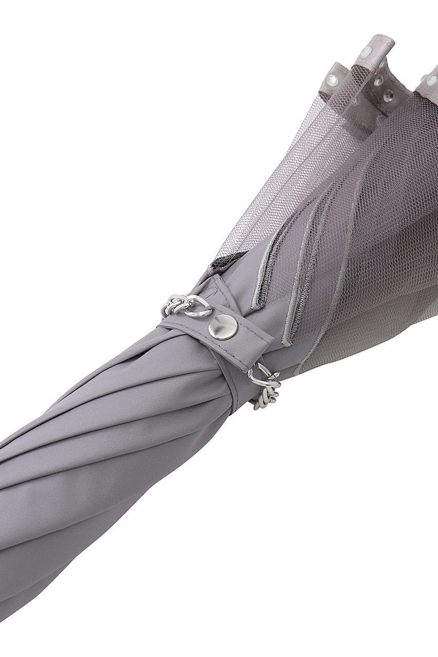 【ムーンバット/MOONBAT】の【Sun dress】ビジュースタッズ 晴雨兼用日傘 ショート傘 人気、トレンドファッション・服の通販 founy(ファニー)  ファッション Fashion レディースファッション Fashion for Women ワンピース Dresses フォーマル・パーティードレス・結婚式用ドレス Elegant & Casual Dresses レイングッズ・傘・晴雨兼用傘 Umbrellas & Rain Gear コンビ Combo, Combination Style シアー Sheer, See-Through ショート Short, Short Length シルバー Silver, Metallic Silver チェーン Chain, Chain Strap ハンカチ Handkerchief, Hanky ベーシック Basic, Essential メタル Metal, Metal Parts 傘 Umbrella, Parasol 日傘 Parasol, UV Umbrella 時計 Watch, Wristwatch other-3|ID: prp329100004093579 ipo3291000000032837316