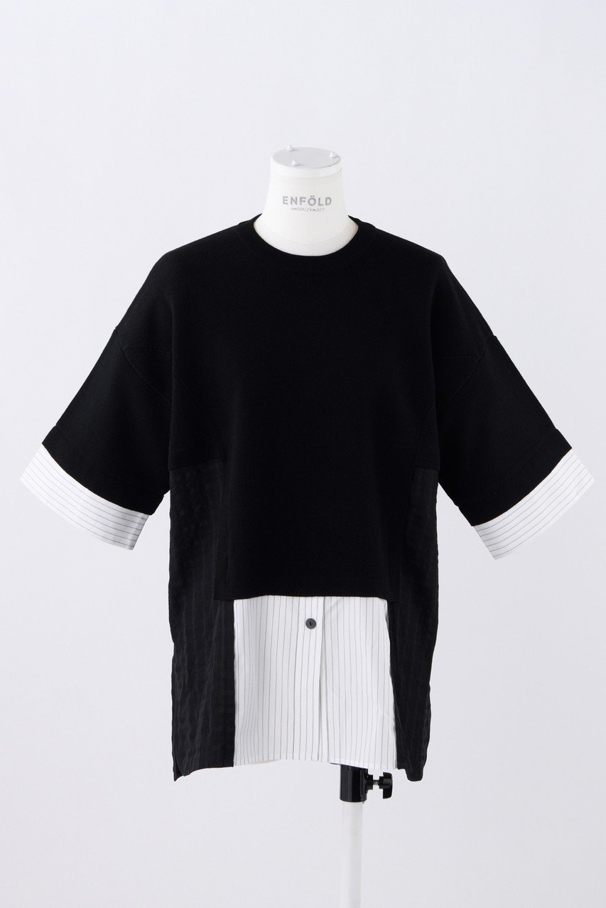 【エンフォルド/ENFOLD】のKnit Combi P.O/プルオーバー 人気、トレンドファッション・服の通販 founy(ファニー) 　ファッション　Fashion　レディースファッション　WOMEN　トップス・カットソー　Tops/Tshirt　ニット　Knit Tops　プルオーバー　Pullover　コンビ　Combination　ドッキング　Docking　バランス　Balance　 other-1|ID: prp329100004093588 ipo3291000000027745740