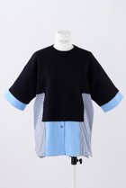 【エンフォルド/ENFOLD】のKnit Combi P.O/プルオーバー 人気、トレンドファッション・服の通販 founy(ファニー) ファッション Fashion レディースファッション Fashion for Women トップス・カットソー Cut & Sew Tops ニット Knit Tops & Sweaters カジュアルプルオーバー・ニットトップス Pullovers & Knit Tops / Casual Pullovers コンビ Combo, Combination Style ドッキング Docking, Mixed Material バランス Balance, Style Balance thumbnail ダークネイビー|ID: prp329100004093588 ipo3291000000036531061