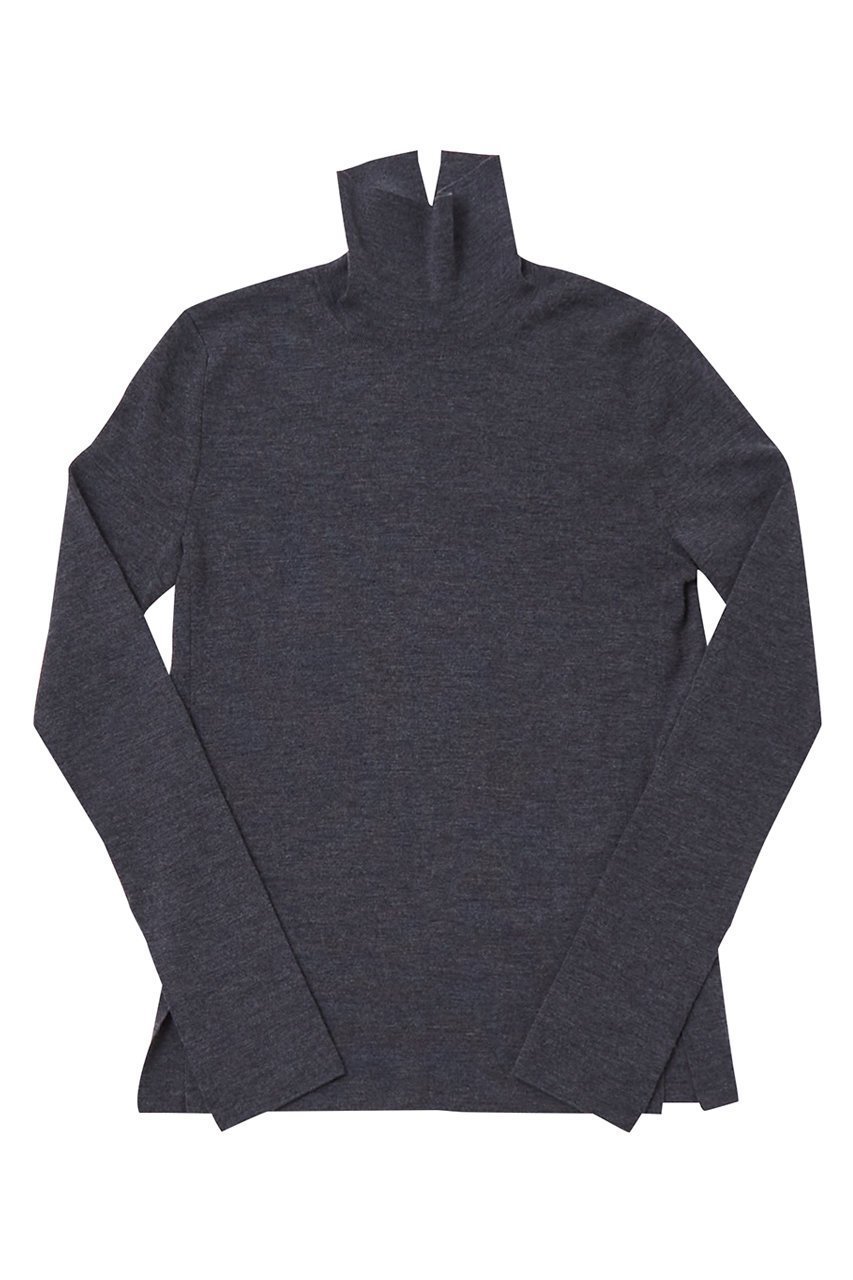【ザ ストア バイ シー/THE STORE by C】のベーシックタートル インテリア・キッズ・メンズ・レディースファッション・服の通販 founy(ファニー) 　ファッション　Fashion　レディースファッション　Fashion for Women　トップス・カットソー　Cut & Sew Tops　ニット　Knit Tops & Sweaters　カジュアルプルオーバー・ニットトップス　Pullovers & Knit Tops / Casual Pullovers　なめらか　Smooth, Silky Texture　シルク　Silk, 100% Silk　スリット　Slit, Slit Detail　タートル　Turtleneck, Turtle Collar　タートルネック　Turtleneck, High Neck　ベーシック　Basic, Essential　グレー|ID: prp329100004093593 ipo3291000000032921021