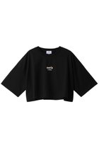 【ランバン オン ブルー/LANVIN en Bleu】のクロップドワンポイントプリントTシャツ ブラック|ID:prp329100004093631