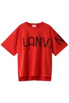 【ランバン オン ブルー/LANVIN en Bleu】のフロッキーロゴプリントTシャツ 人気、トレンドファッション・服の通販 founy(ファニー) ファッション Fashion レディースファッション WOMEN トップス・カットソー Tops/Tshirt シャツ/ブラウス Shirts/Blouses ロング / Tシャツ T-Shirts カットソー Cut and Sewn ショート Short ジャケット Jacket スリーブ Sleeve ハーフ Half プリント Print ベーシック Basic ロング Long thumbnail レッド|ID: prp329100004093632 ipo3291000000027745987