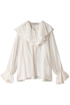 【デパリエ/DEPAREILLE】のシアーシルクラッフルブラウス オフホワイト|ID: prp329100004093641 ipo3291000000036400020