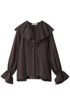 【デパリエ/DEPAREILLE】のシアーシルクラッフルブラウス ブラウン|ID: prp329100004093641 ipo3291000000036400021