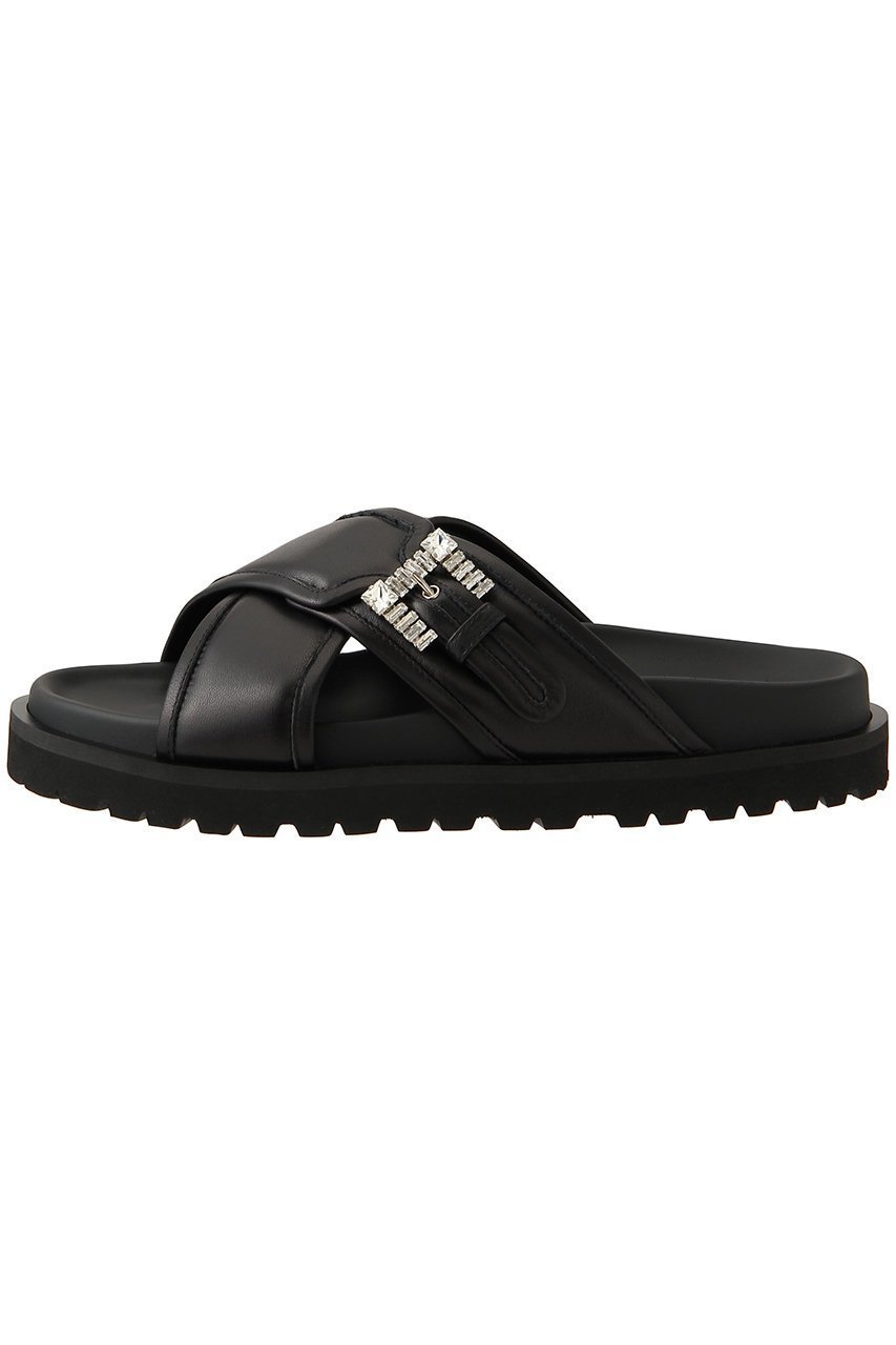 【セルジオ ロッシ/SERGIO ROSSI】のsrTWENTY BUCKLE フラットサンダル 人気、トレンドファッション・服の通販 founy(ファニー) 　ファッション　Fashion　レディースファッション　WOMEN　コレクション　Collection　サンダル　Sandals　ソックス　Socks　フラット　Flat　メタル　Metal　リラックス　Relax　other-2|ID: prp329100004093649 ipo3291000000031382336