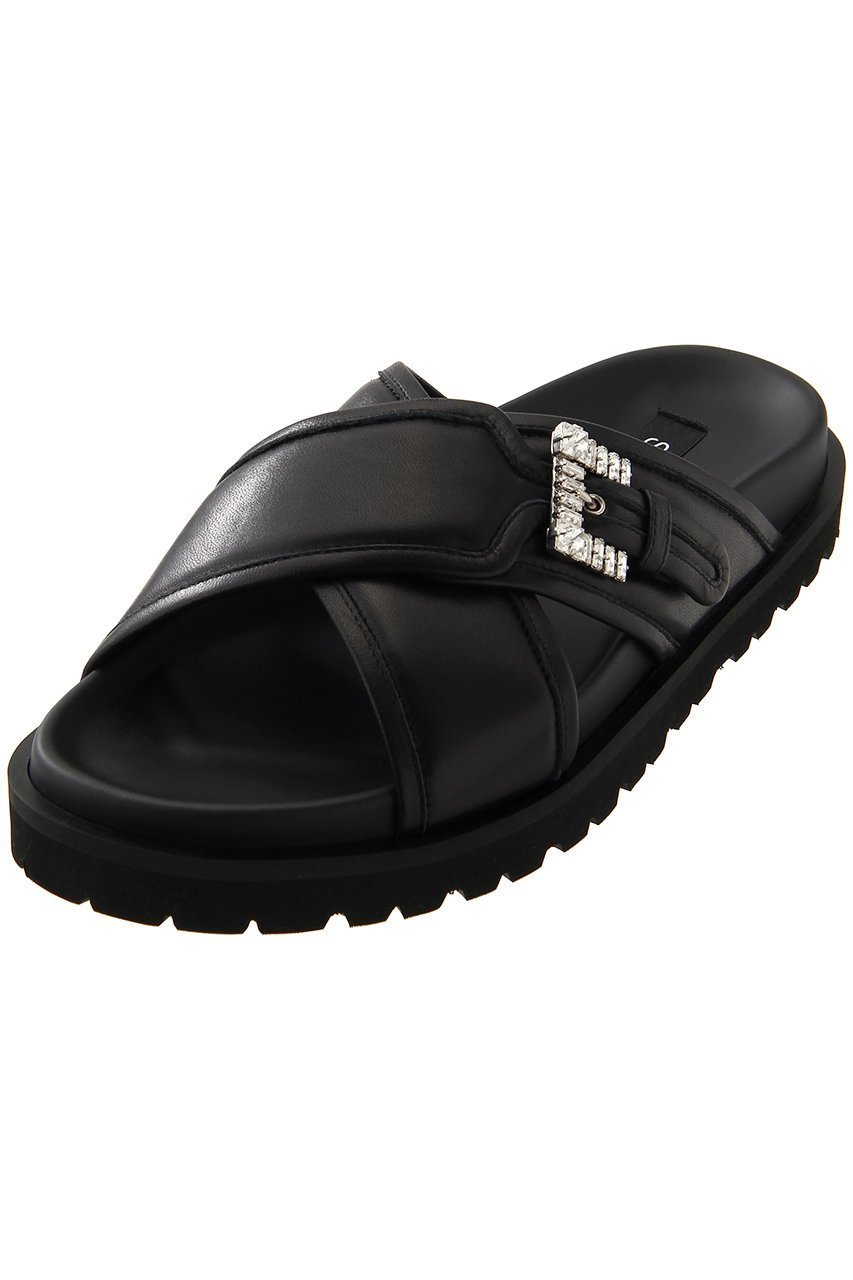 【セルジオ ロッシ/SERGIO ROSSI】のsrTWENTY BUCKLE フラットサンダル 人気、トレンドファッション・服の通販 founy(ファニー) 　ファッション　Fashion　レディースファッション　WOMEN　コレクション　Collection　サンダル　Sandals　ソックス　Socks　フラット　Flat　メタル　Metal　リラックス　Relax　other-4|ID: prp329100004093649 ipo3291000000031382340