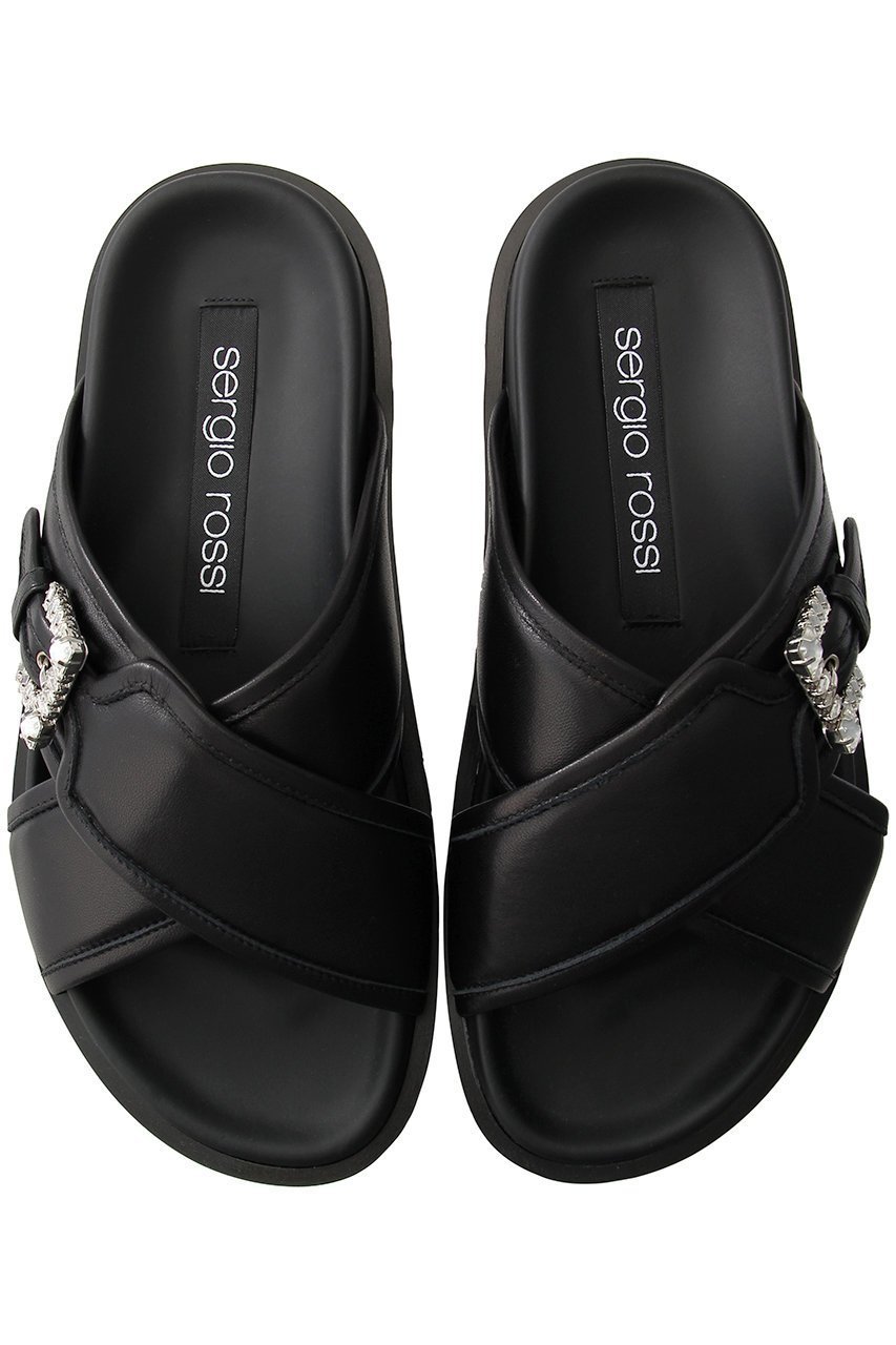 【セルジオ ロッシ/SERGIO ROSSI】のsrTWENTY BUCKLE フラットサンダル 人気、トレンドファッション・服の通販 founy(ファニー) 　ファッション　Fashion　レディースファッション　Fashion for Women　コレクション　Collection, Seasonal Line　サンダル　Sandals, Summer Shoes　ソックス　Socks, Hosiery　フラット　Flat, Flat Shoes　メタル　Metal, Metal Parts　リラックス　Relax, Relaxed Fit　 other-1|ID: prp329100004093649 ipo3291000000032882835